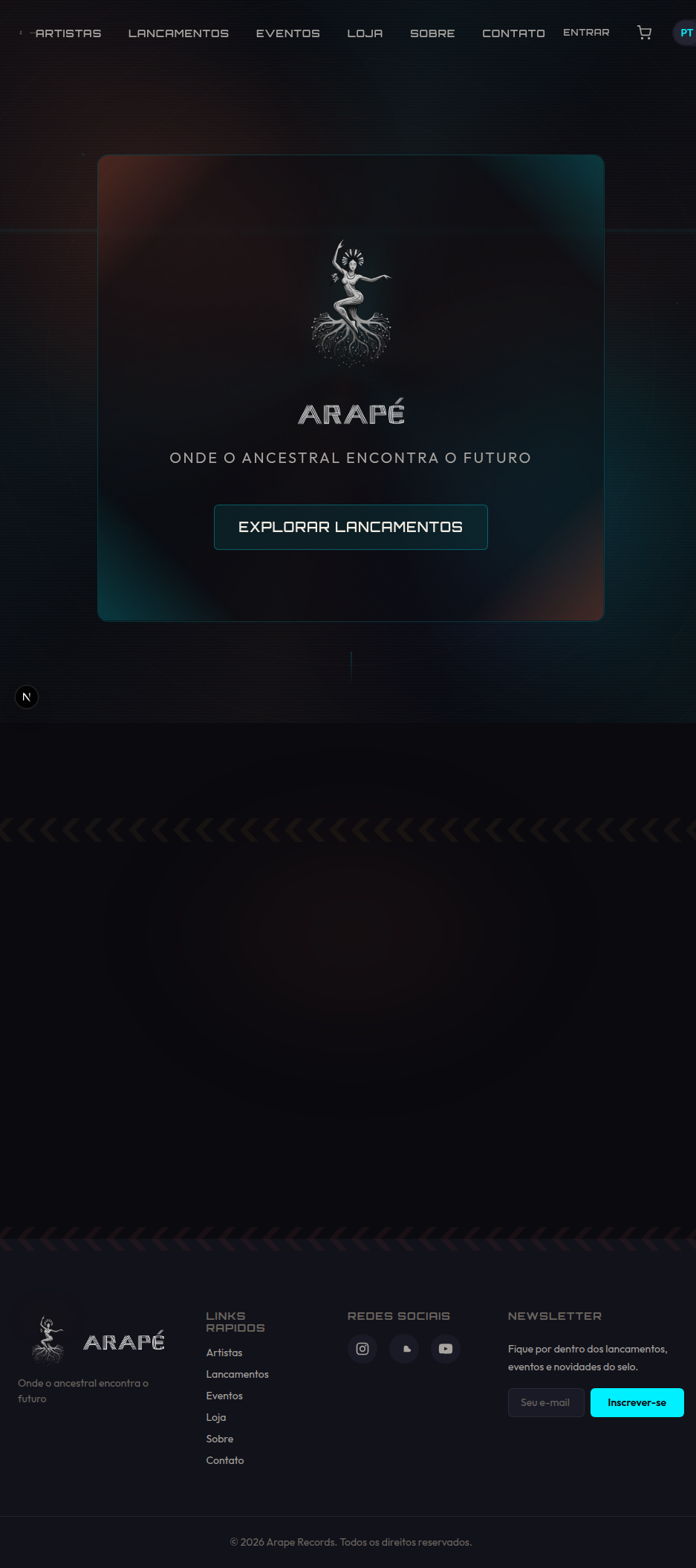 Arapé Records homepage